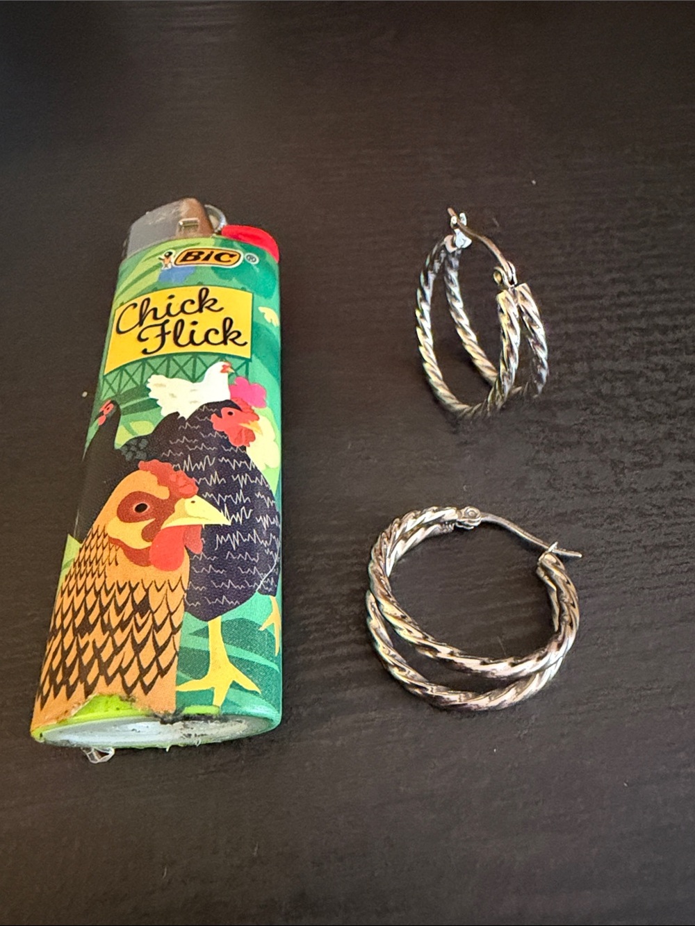 Twisted Double-Hoop Earrings in Silver Tone